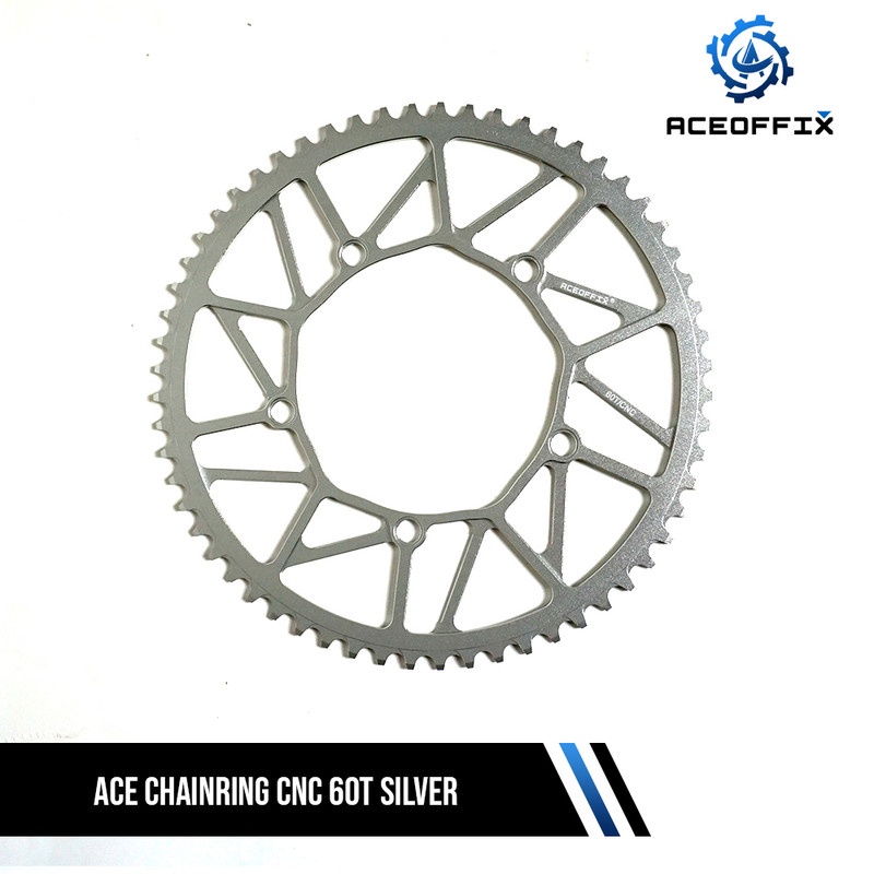 ACE CHAINRING CNC 60T SILVER
