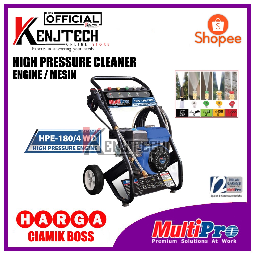 STEAM CUCI HIGH PRESSURE ENGINE MULTIPRO HPE 180/4 WD JET CLEANER GASOLINE