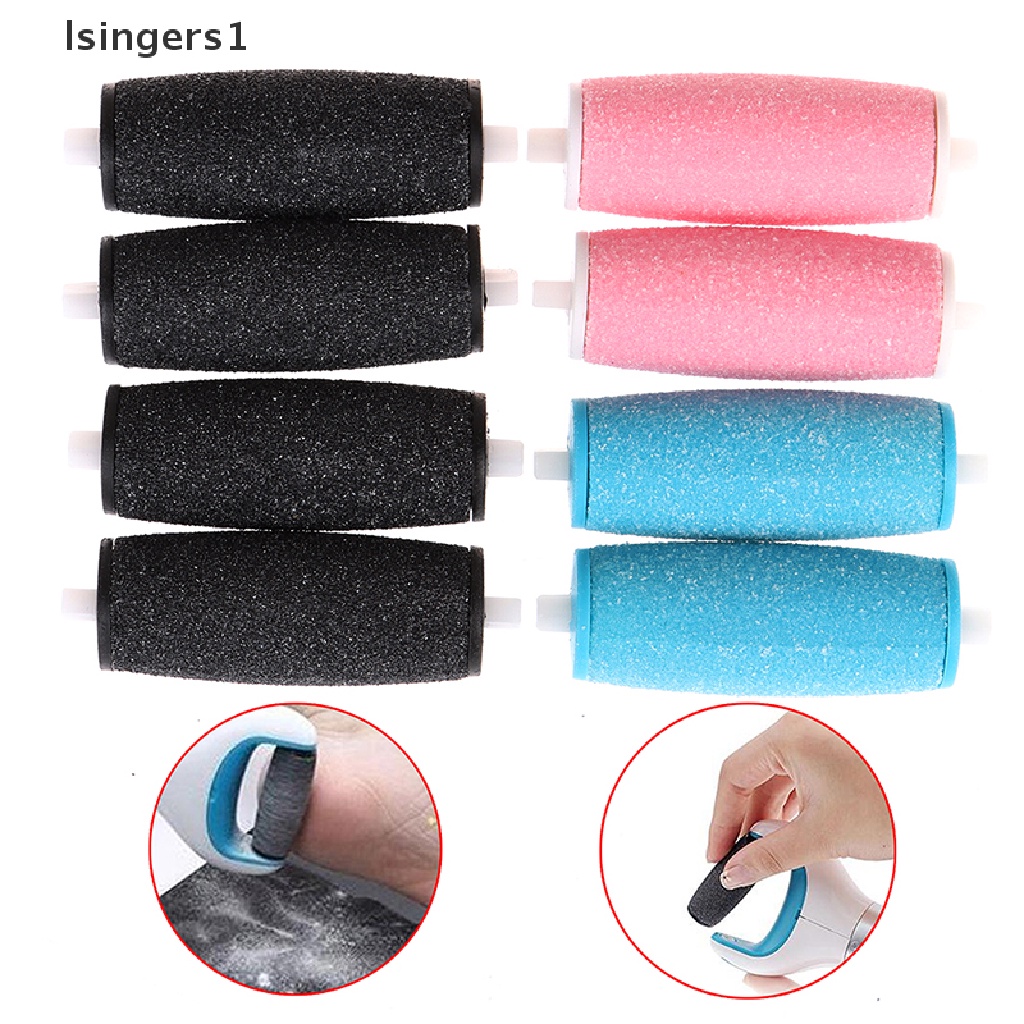 (lsingers1) 8pcs / Set Kepala Roller Amplas Kaki Elektrik Pengganti Untuk Pedicure