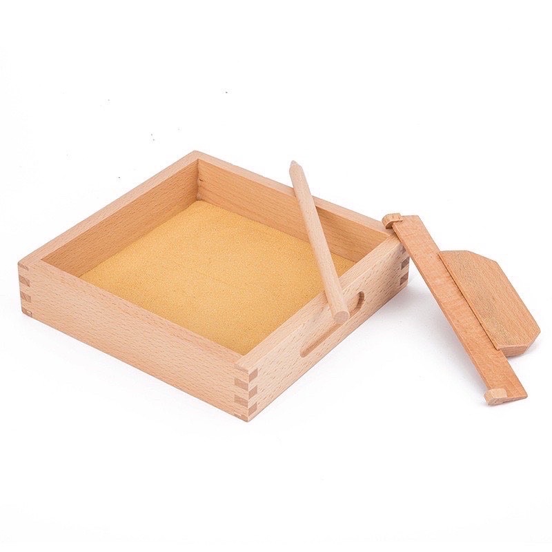 montessori sand tracing letter tray sand tray