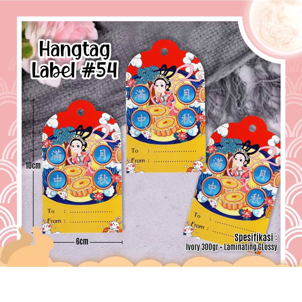

Hangtag label mooncake #54 isi 50 pcs