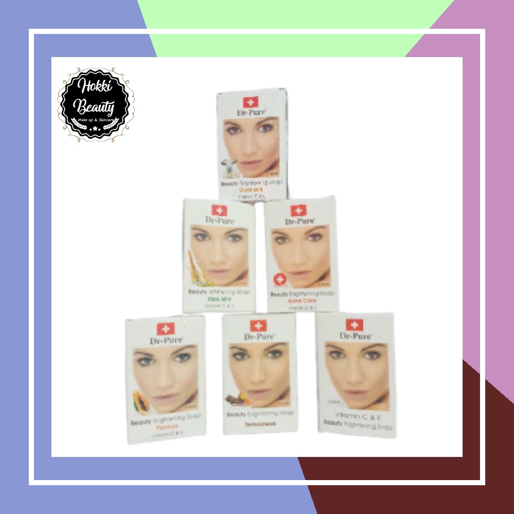 SABUN DR. PURE RICE MILK, TEMULAWAK, PEPAYA, ACNE CARE, GOAT MILK, VIT C &amp; C