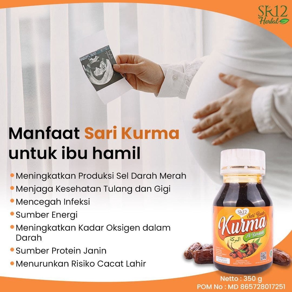 Sari Kurma Untuk Ibu Hamil Anak Bayi Bumil Balita Maag Asam Lambung SR12 Al Barokah 350 Gram