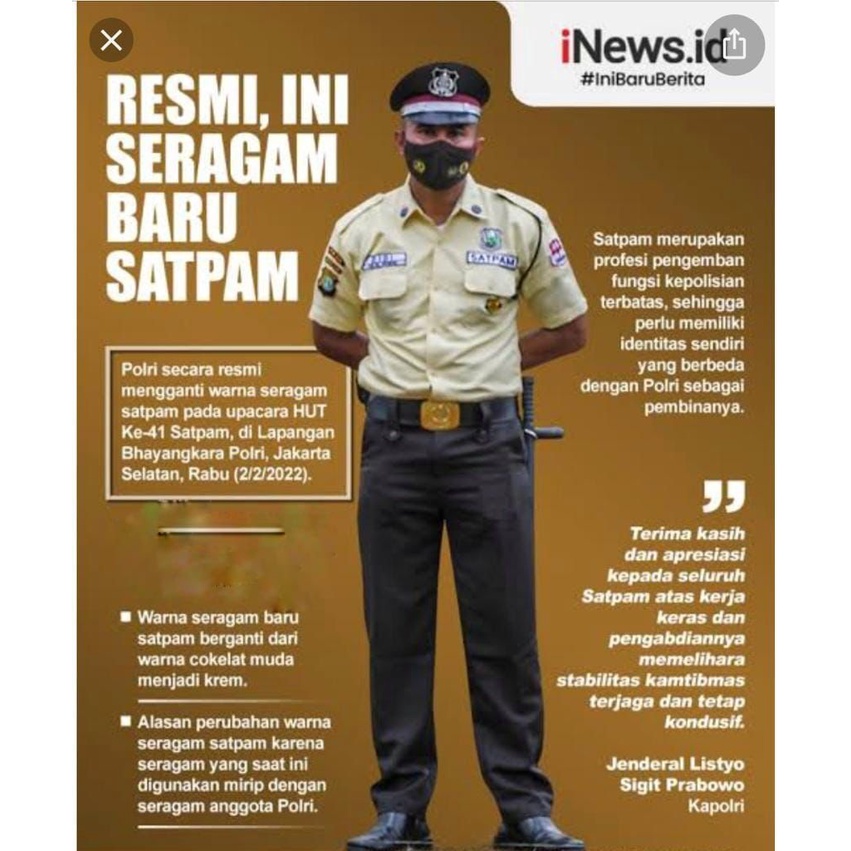 Kain Seragam Satpam Resmi Nasional Terbaru Bahan Gaia Trill Drill Gala Exclusive Meteran Baju PDH PDL Security