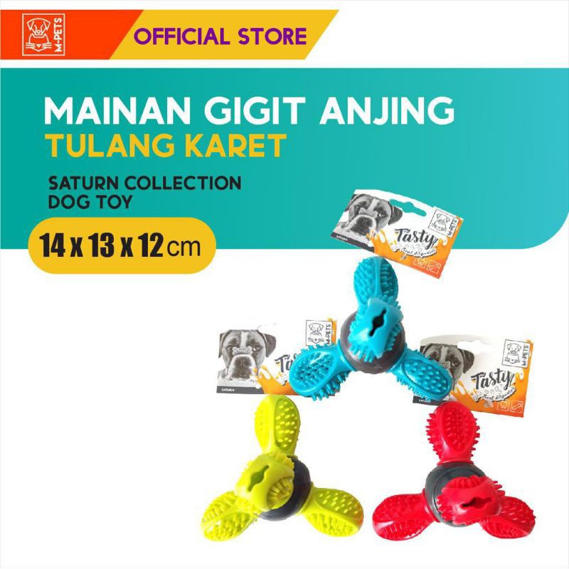 Mainan Anjing M-Pets Tasty Saturn / Gigit Gigitan Anjing / Mainan Tulang Karet