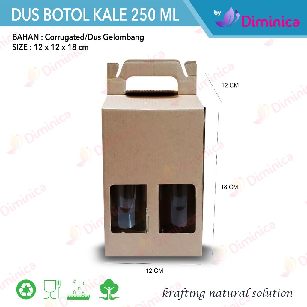 

Kardus Kemasan Botol Kale 250ml isi 4Botol/Kardus Hamper botol 250ml