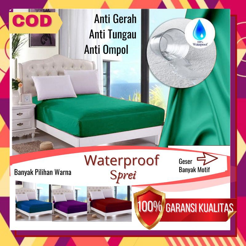 Sprei Seprai Waterprof Anti Air Waterproof Anak 160 180 Katun Bagus Bergaransi