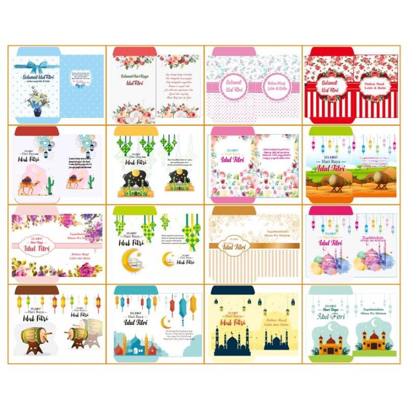 

MEDIUM [10pcs/pack] Amplop Lebaran Murah Siap Pakai - Amplop Lucu Amplop Elegan