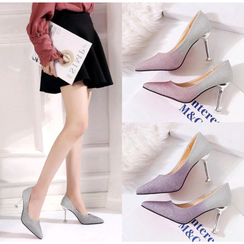 Sepatu hak tinggi wanita pesta pernikahan korea