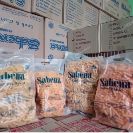 

Snack Sabena Stick Balado Jagung Bakar Keju Jajanan Kiloan 360g - Keju