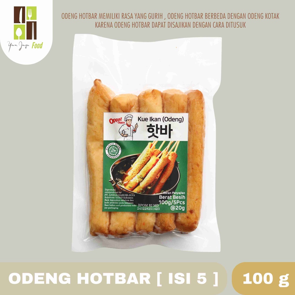 Hotbar Mini Odeng Oppa Odeng Tusuk Odeng Panjang Jajanan Asli Korea [100g]