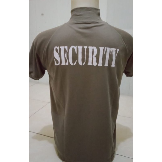 KAOS SATPAM SECURITY TERBARU LEHER TINGGI