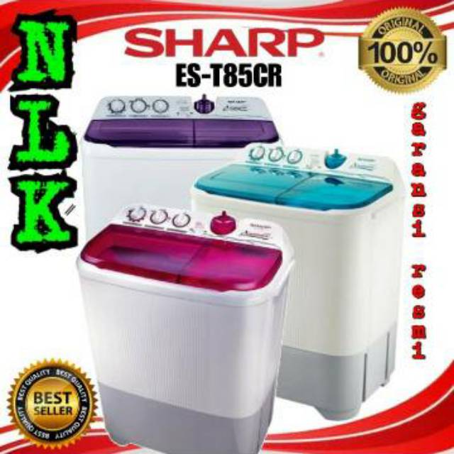 Jual SHARP Mesin Cuci ES-T85CR-PK 2 Tabung 8 Kg 85CR Indonesia|Shopee ...