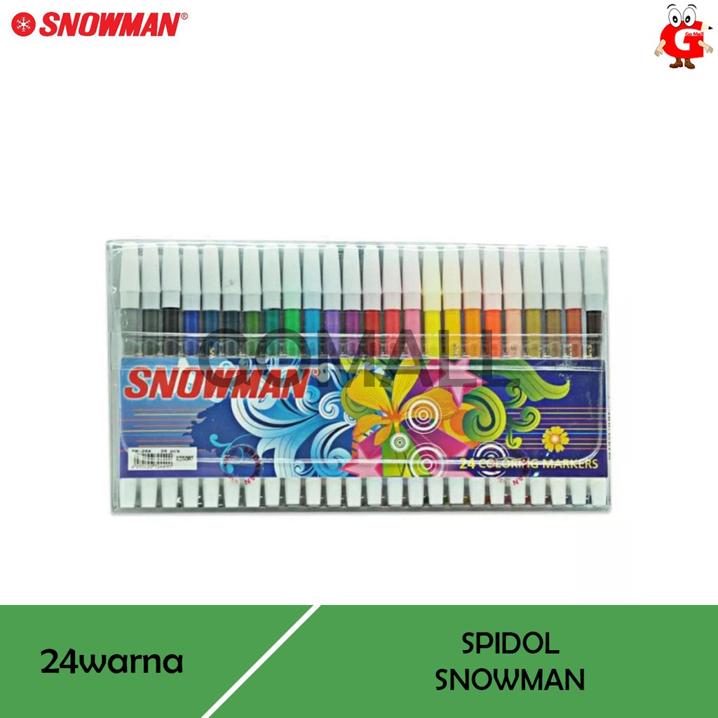 

SNOWMAN SPIDOL 24 WARNA / SPIDOL WARNA SNOWMAN 24 COLOURS