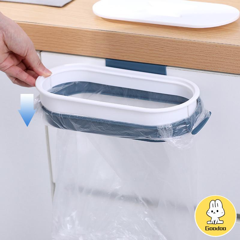 [COD Ready Stock] Tong Sampah Gantungan Dapur Dengan Penutup / Trashbag Holder With Lid / Sampah / Trashbag -Doo