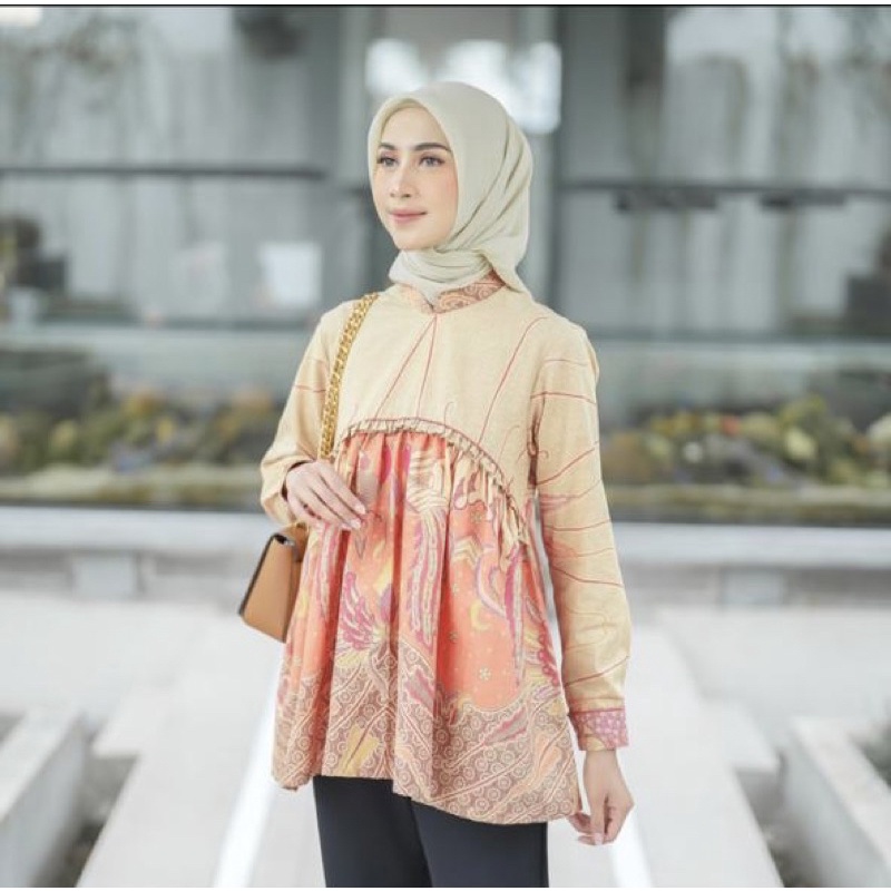 Batik XXL batikula - Wahyuni blouse batik kerja wanita