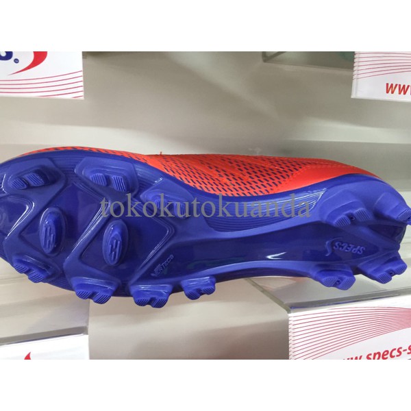 sepatu bola specs apache fg red poppy blue original 100% new 2017