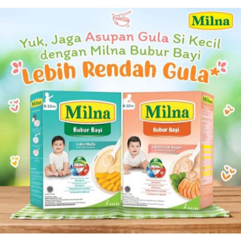 Milna Bubur Reguler  6+ 8+ 120gr MPASI Bayi