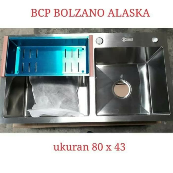 Bak Cuci piring Bolzano dua lubang komplit / Kinchen sink bolzano