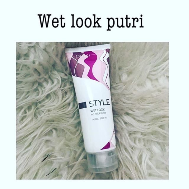 Putri style wet look kemasan warna putih