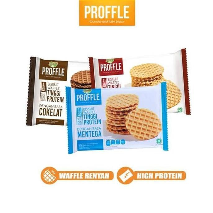 

PROFFLE HIGH PROTEIN WAFFLE COKELAT ISI 8 @60GR