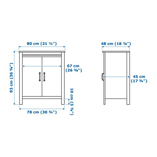 BRUSALI Kabinet berpintu putih