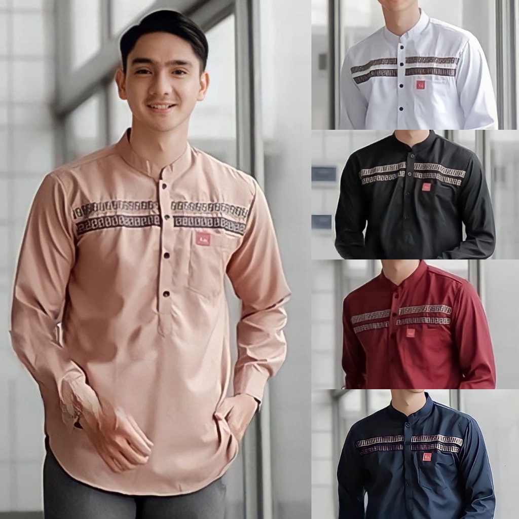 Baju Koko Kurta FF Pria Lengan Panjang Toyobo