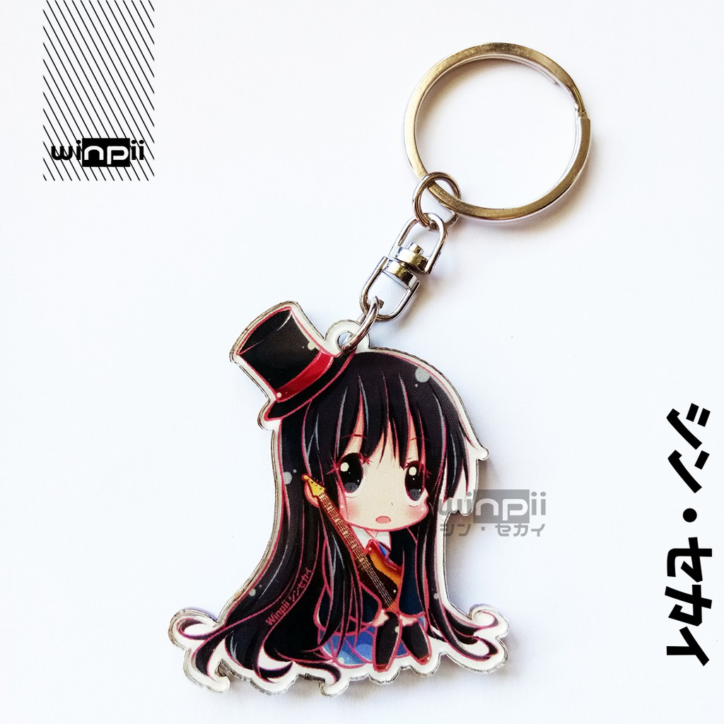 Keychain / Gantungan Kunci Akrilik Mio Akiyama Anime K-ON 