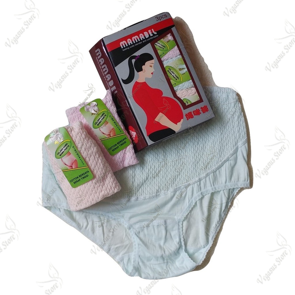 3PC Celana Dalam Ibu HAMIL-CD HAMIL POLOS Box Coklat All Size FULL PERUT(COD)