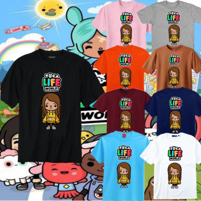 kaos anak toca life world/baju anak toca life/kaos anak tobo toca/kaos anak unisex