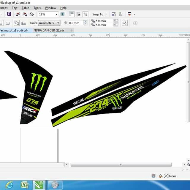 Stiker decal striping mantap oke keren jupiter z1