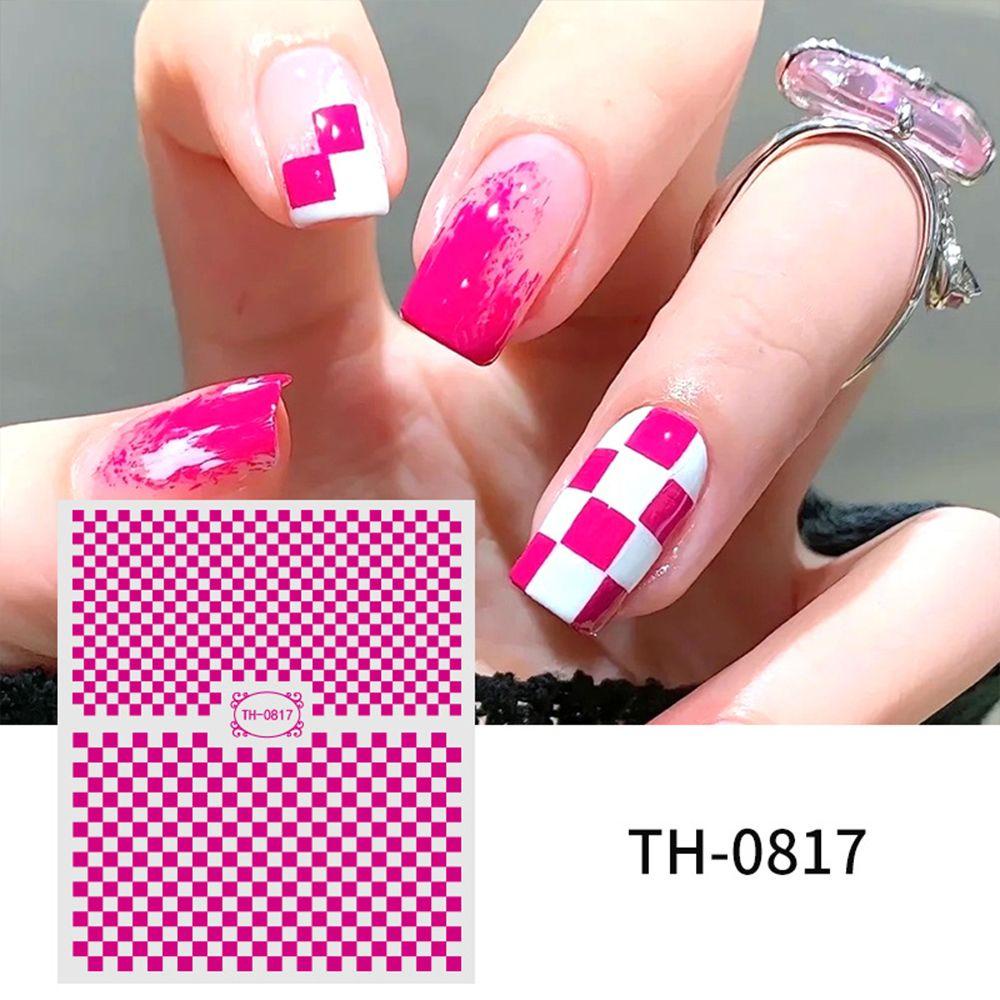 Agustina Stiker Nail Art Wanita Flame Dekorasi Nail Art Bentuk Hati Bahan Nail Art DIY Manicuring Sticker