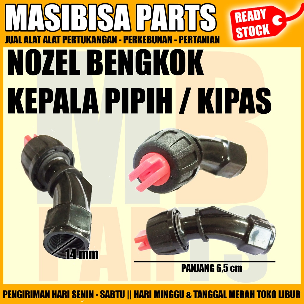 Nozzle sprayer elektrik plastik kepala pipih