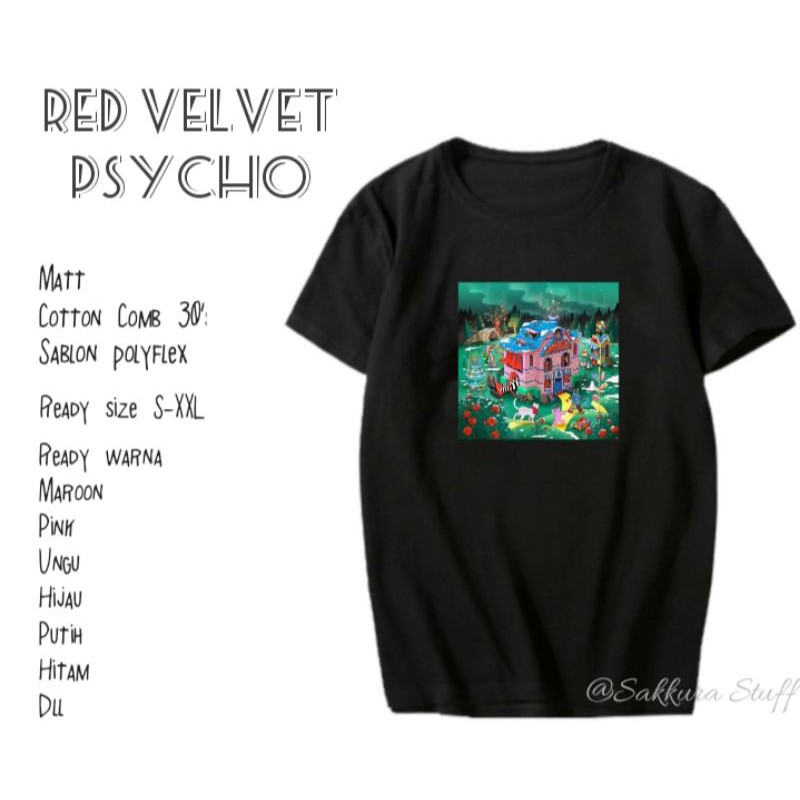 T-shirt KPOP CUSTOM RED VELVET PSYCHO