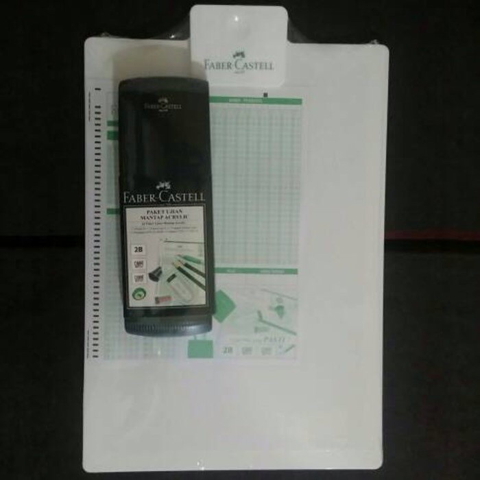 

(TERLARIS) Paket ujian mantap acrylic + papan jalan faber-castell asli/original
