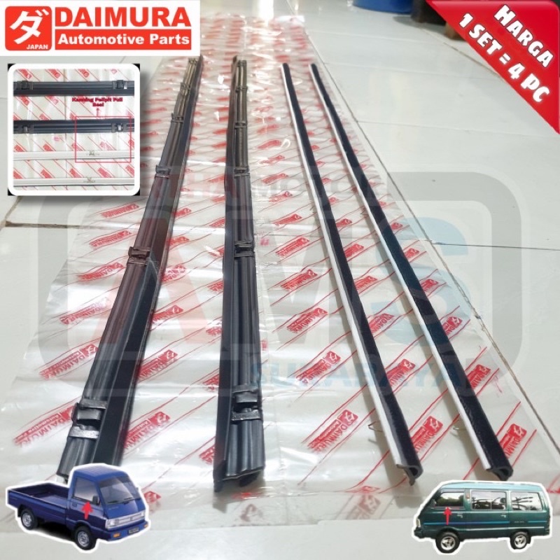 [Ecer] Pelipit Kaca / Weather Strip Carry Extra 1.0 Depan ( Langsung Pasang )