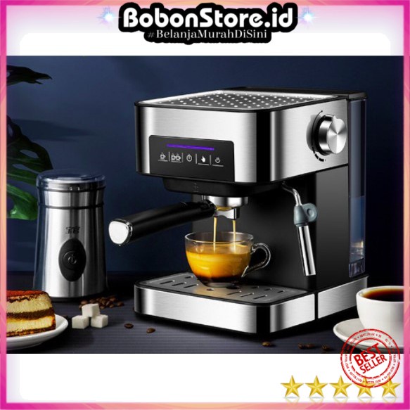 Mesin Kopi Semi Automatic Espresso Coffe Machine 1.6 Liter - CM6863 - Pink Bunny