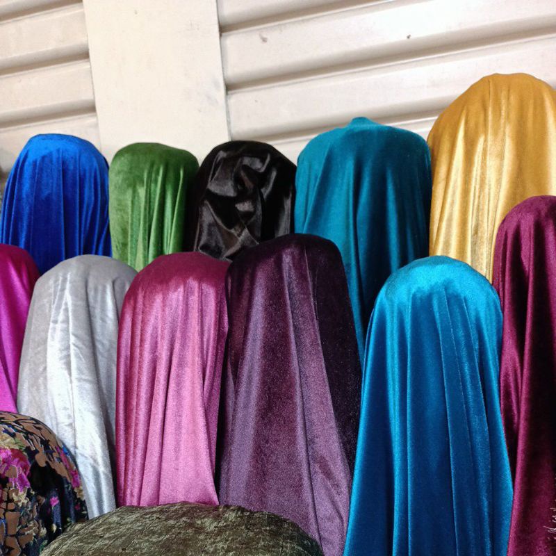 Kain Velvet stretch buludru premium 220 - 230 gsm (grade A) Kain buludru bahan buludru (harga per 0.