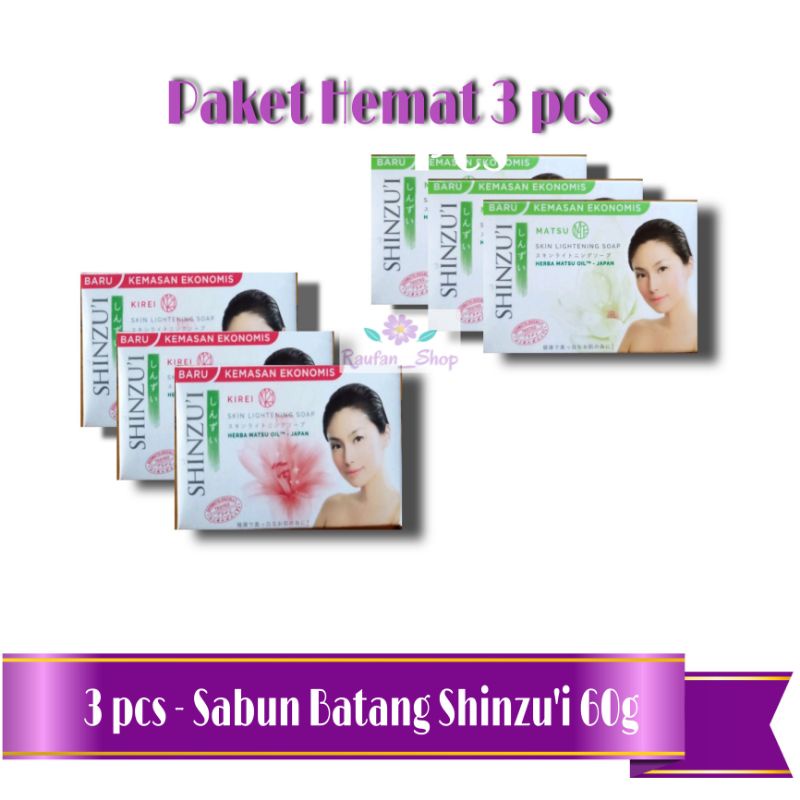 Sabun Shinzui Batang 65 gr isi 3 pcs