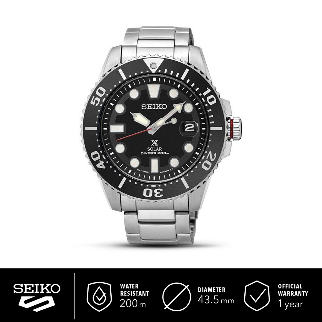 seiko prospex sne437p1 solar divers 200m black dial