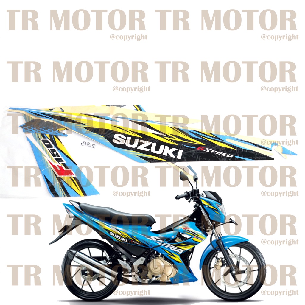 Stiker Motor Satria F 150 Facelift 2013 Sticker Striping Lis Full Set Motor