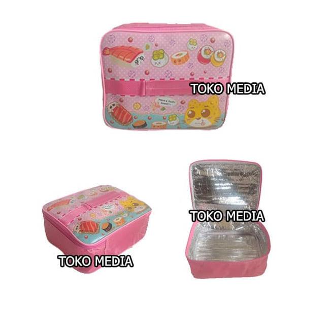 ✼ Tas Bekal Lunch Bag Alum Foil Pasangan Tempat Makan YOOYEE - Pink ❁