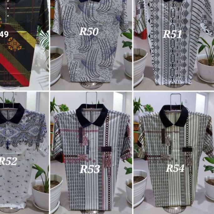 ➺ Kaos Pria Kerah Katun IMPORT M L XL - Kaos Kerah Oryong M L XL - Kaos Bapak - Kaos Kerah Motif ☝