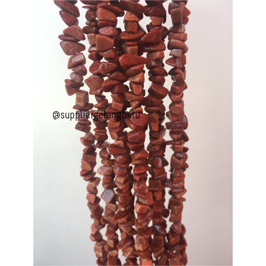 kerikil Batu alam pasir emas gold sand stone 1cm coklat brown pecah aksesoris bahan craft supplier