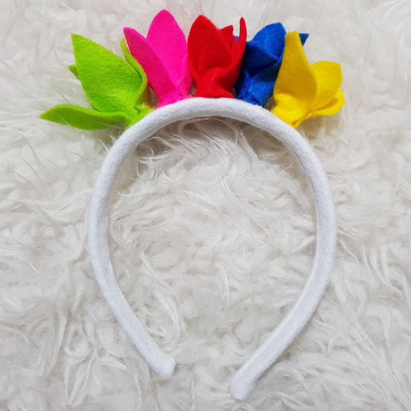 Bando Bunga Pelangi Rainbow Flower Headband Cosplay Bunga Kostum Pelangi rainbow Flower