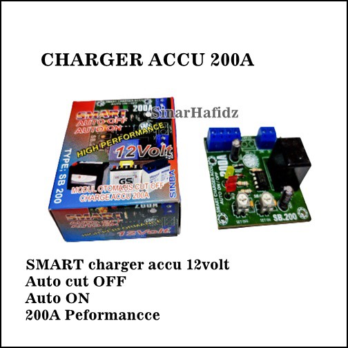 KIT Modul Otomatis Smart Charger Aki Cas Accu Pintar 200A