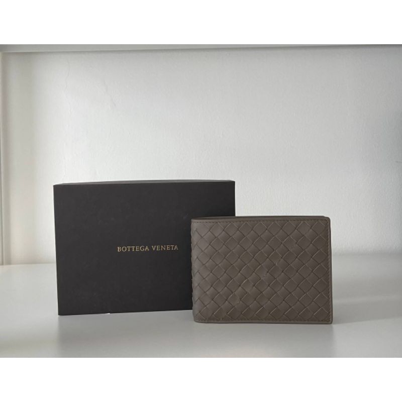 Bottega Veneta Men Wallet in Shadow Grey with Coin Pouch