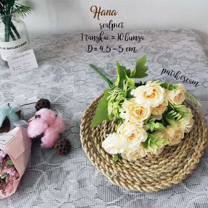 Bunga camelia plastik/bunga mawar dekorasi/bunga artificial-1