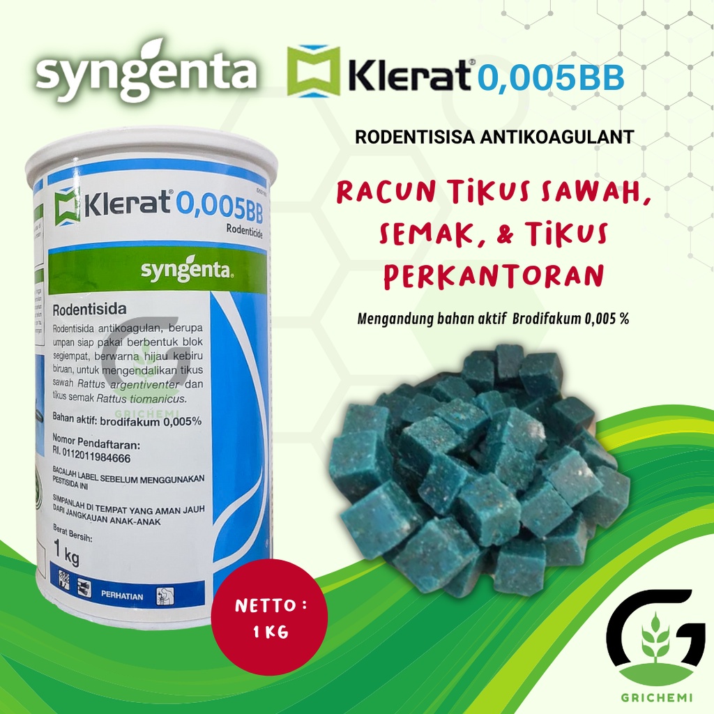 UMPAN RACUN TIKUS AMPUH KLERAT 0,005BB 1 KG