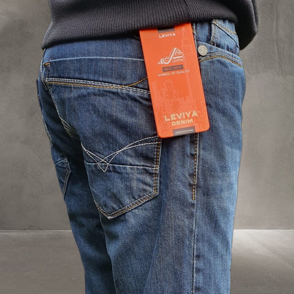 Celana Jeans Pria Reguler Jeans Kasual Pria Leviya Original 100% Premium